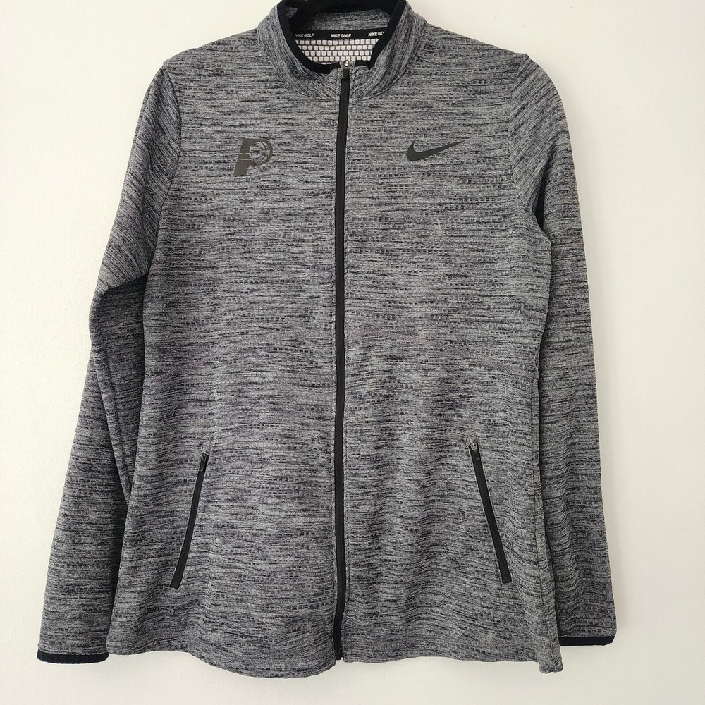 Nike Golf Indiana Pacers Dri-FIT Full Zip Jacket Gray Heathered Mens Large